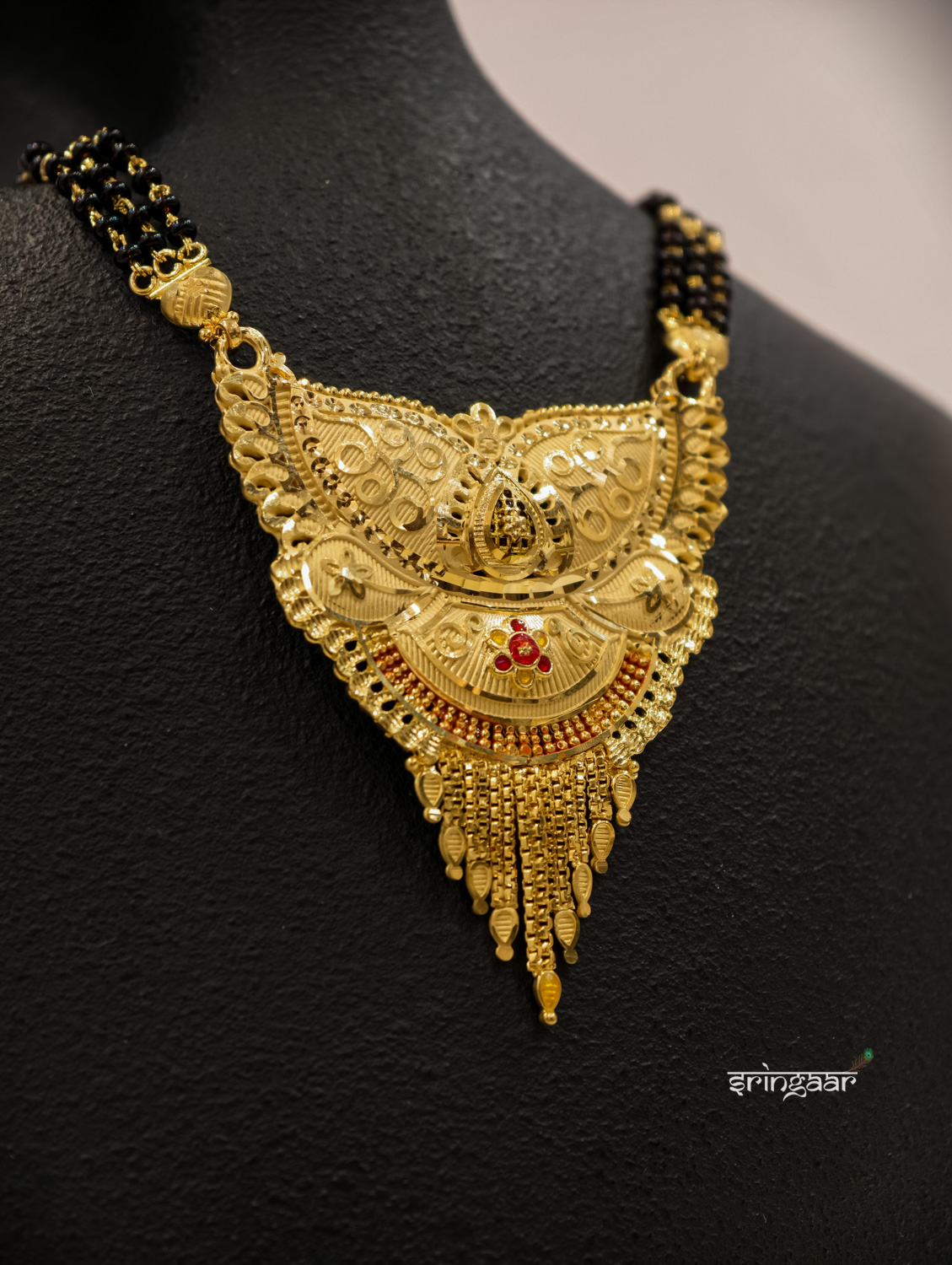 3 Line Mangalsutra with Pendal