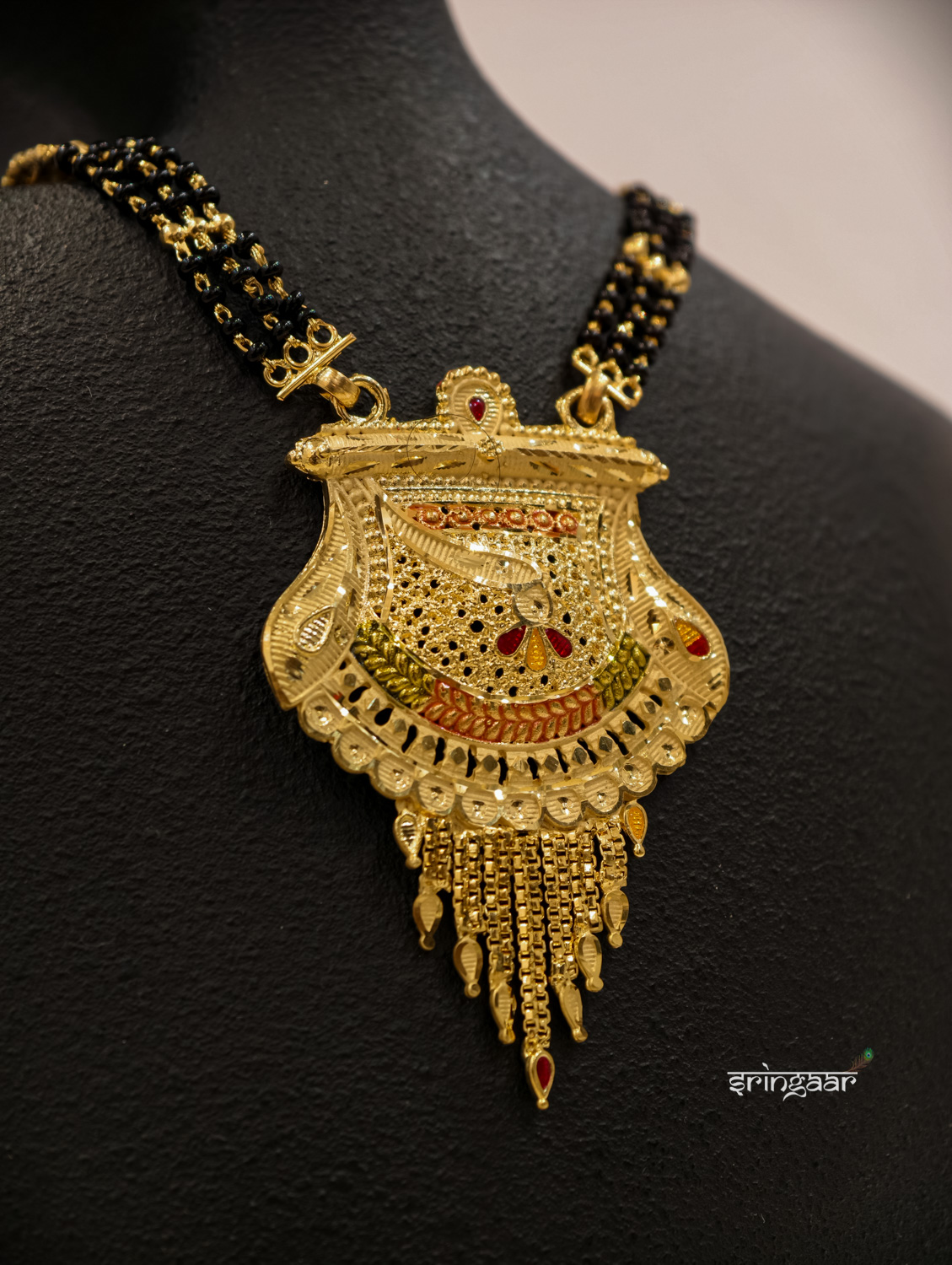 3 Line Mangalsutra with Pendal