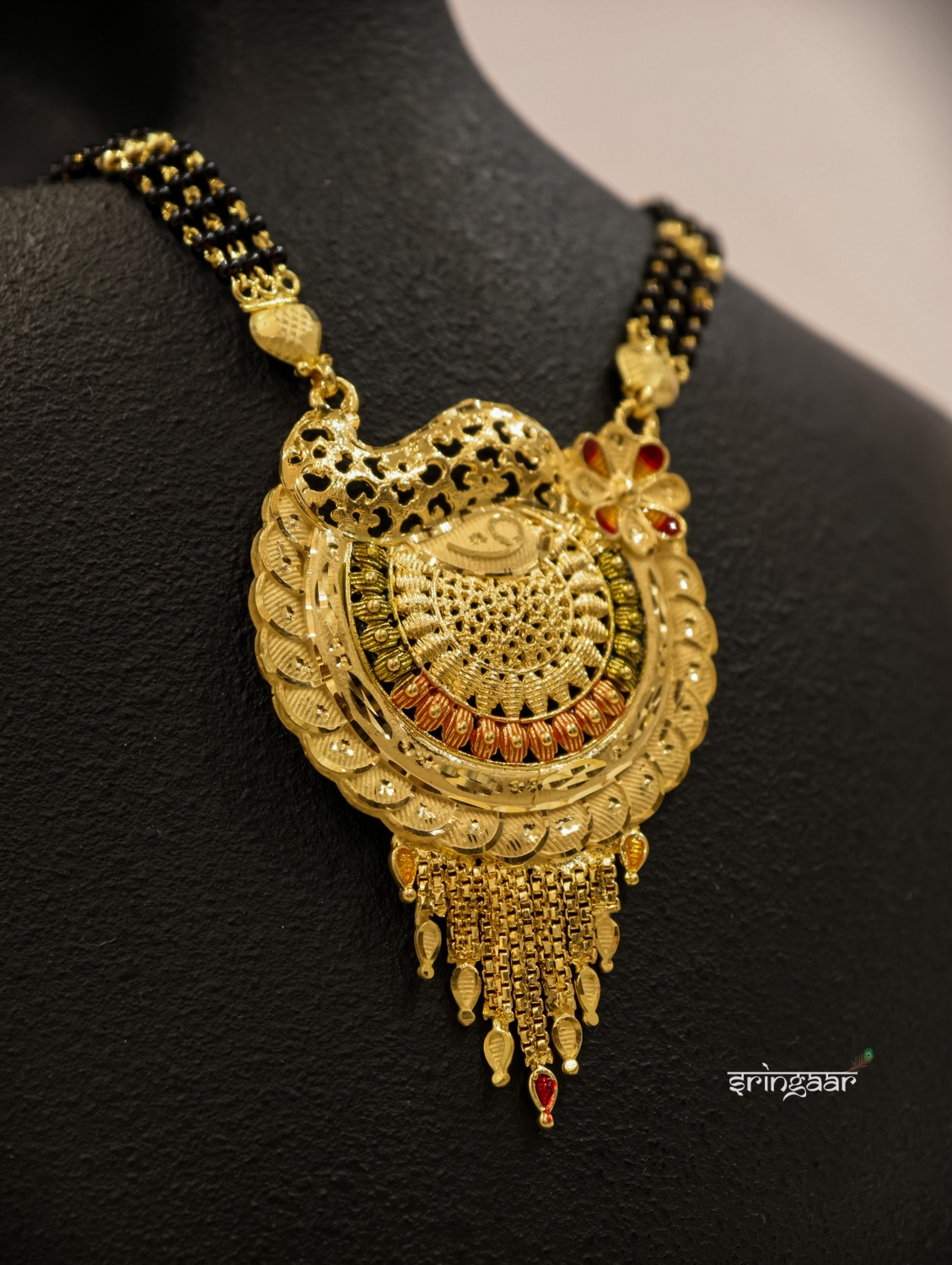 3 Line Mangalsutra with Pendal