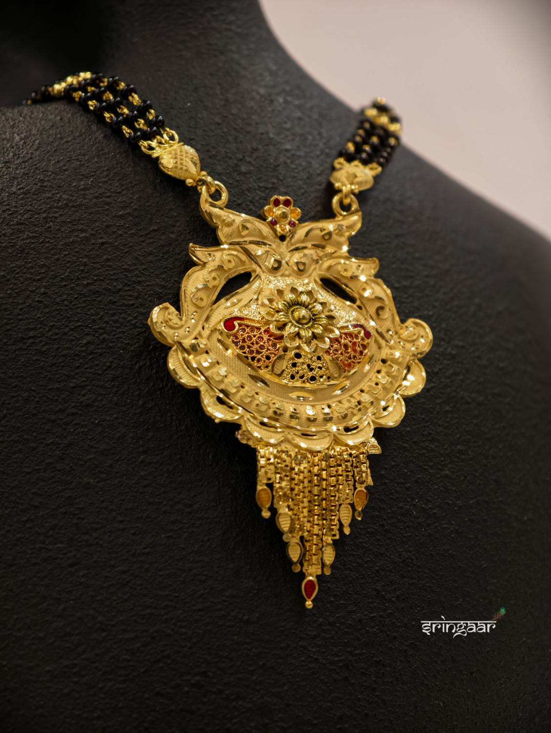 3 Line Mangalsutra with Pendal