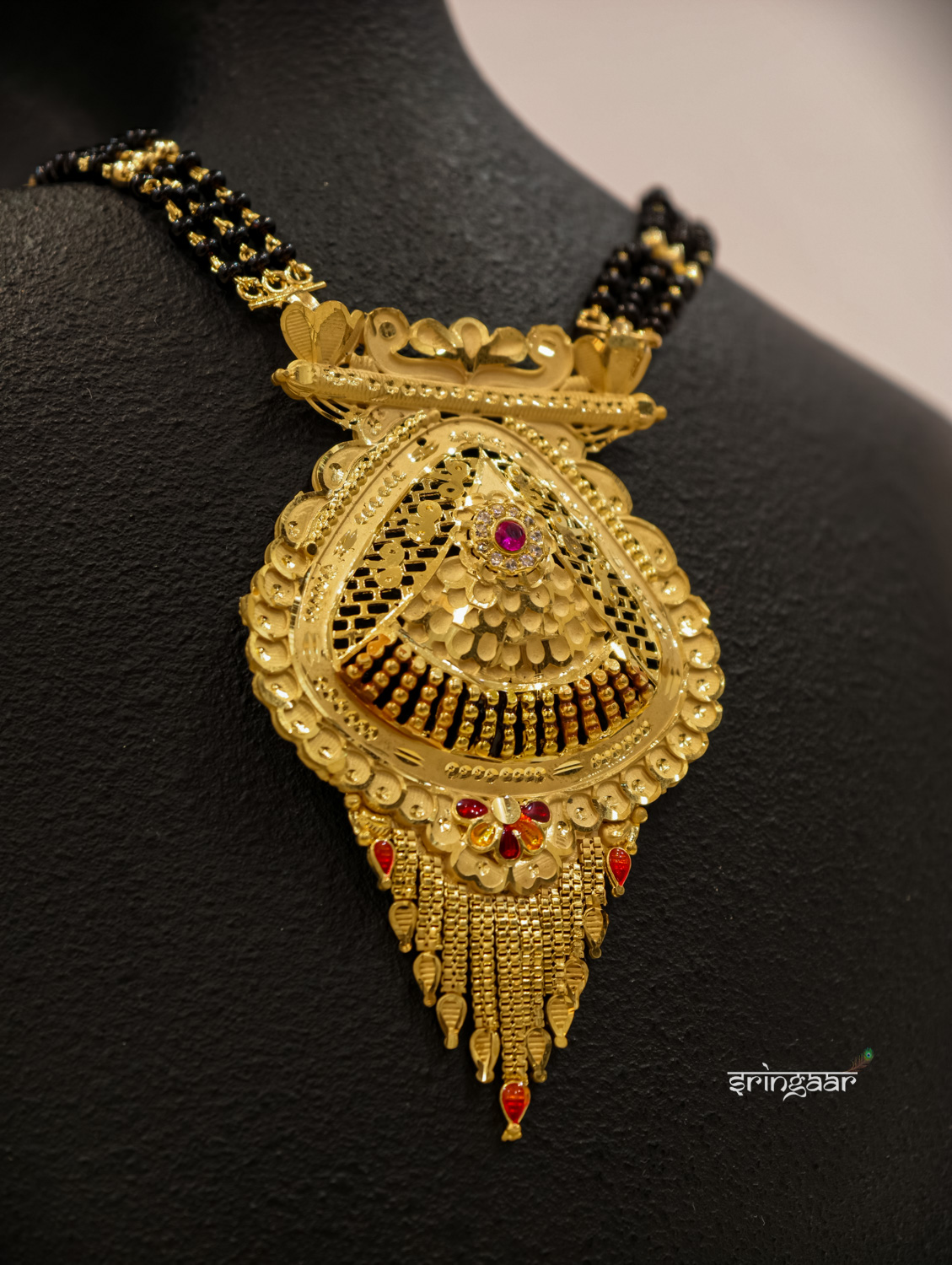 3 Line Mangalsutra with Pendal