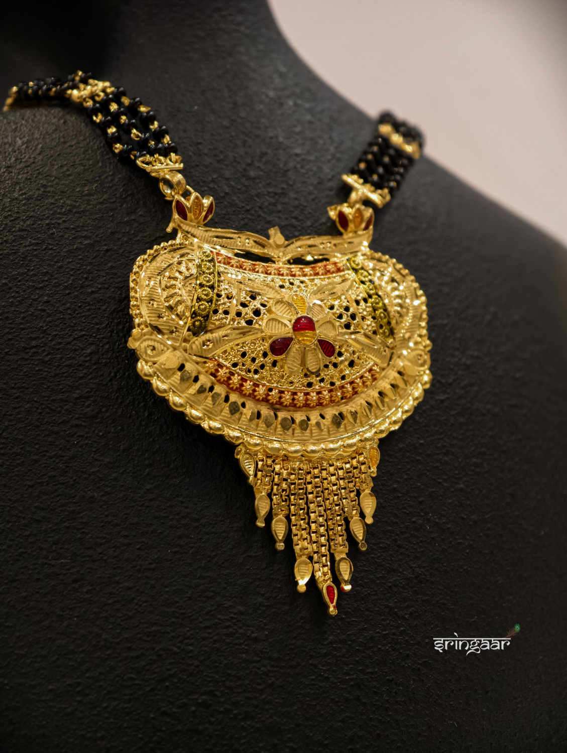 3 Line Mangalsutra with Pendal
