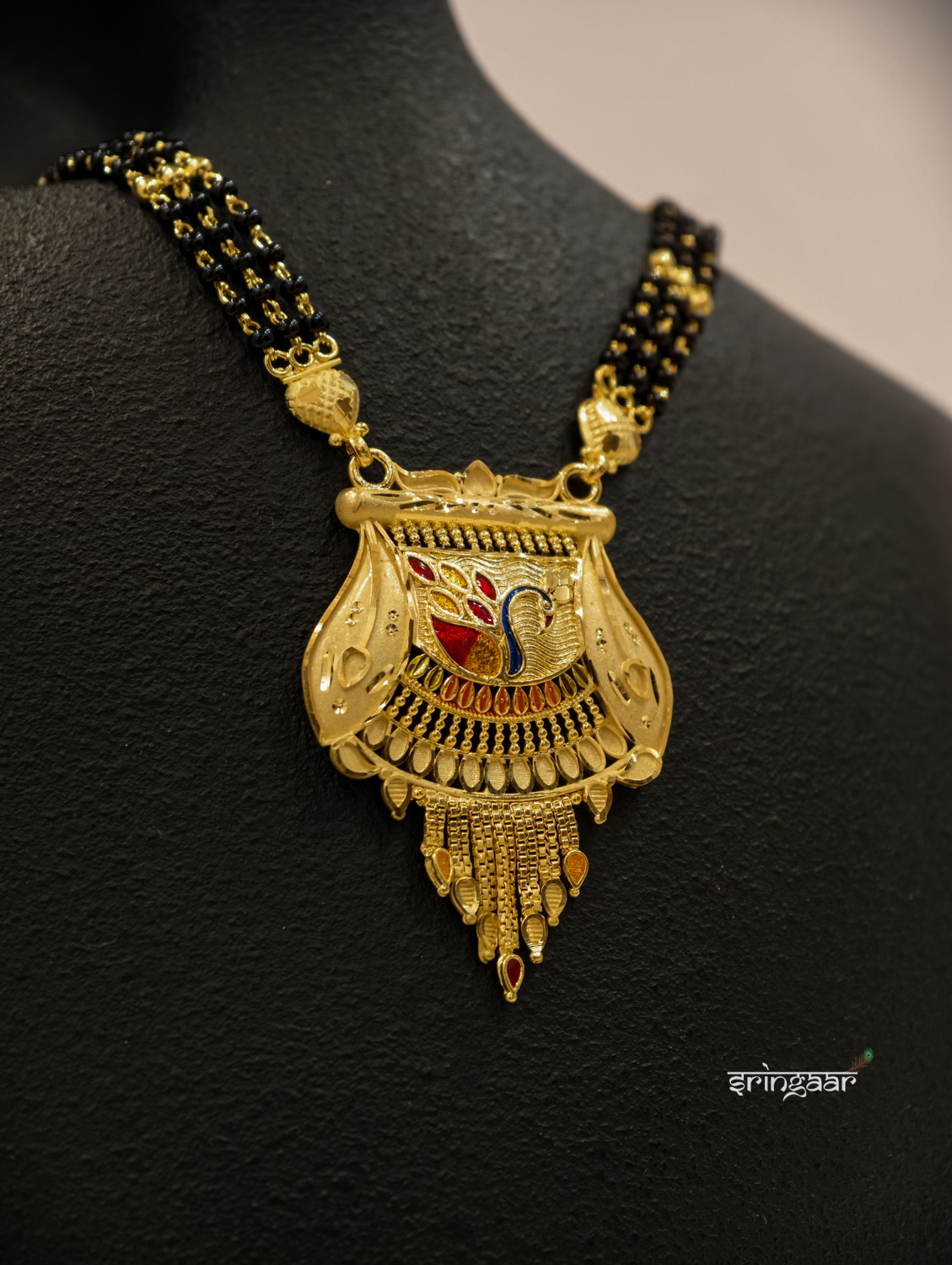 3 Line Mangalsutra with Pendal