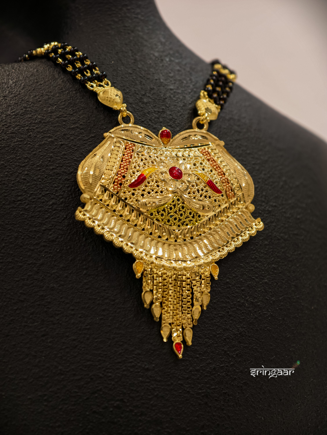 3 Line Mangalsutra with Pendal